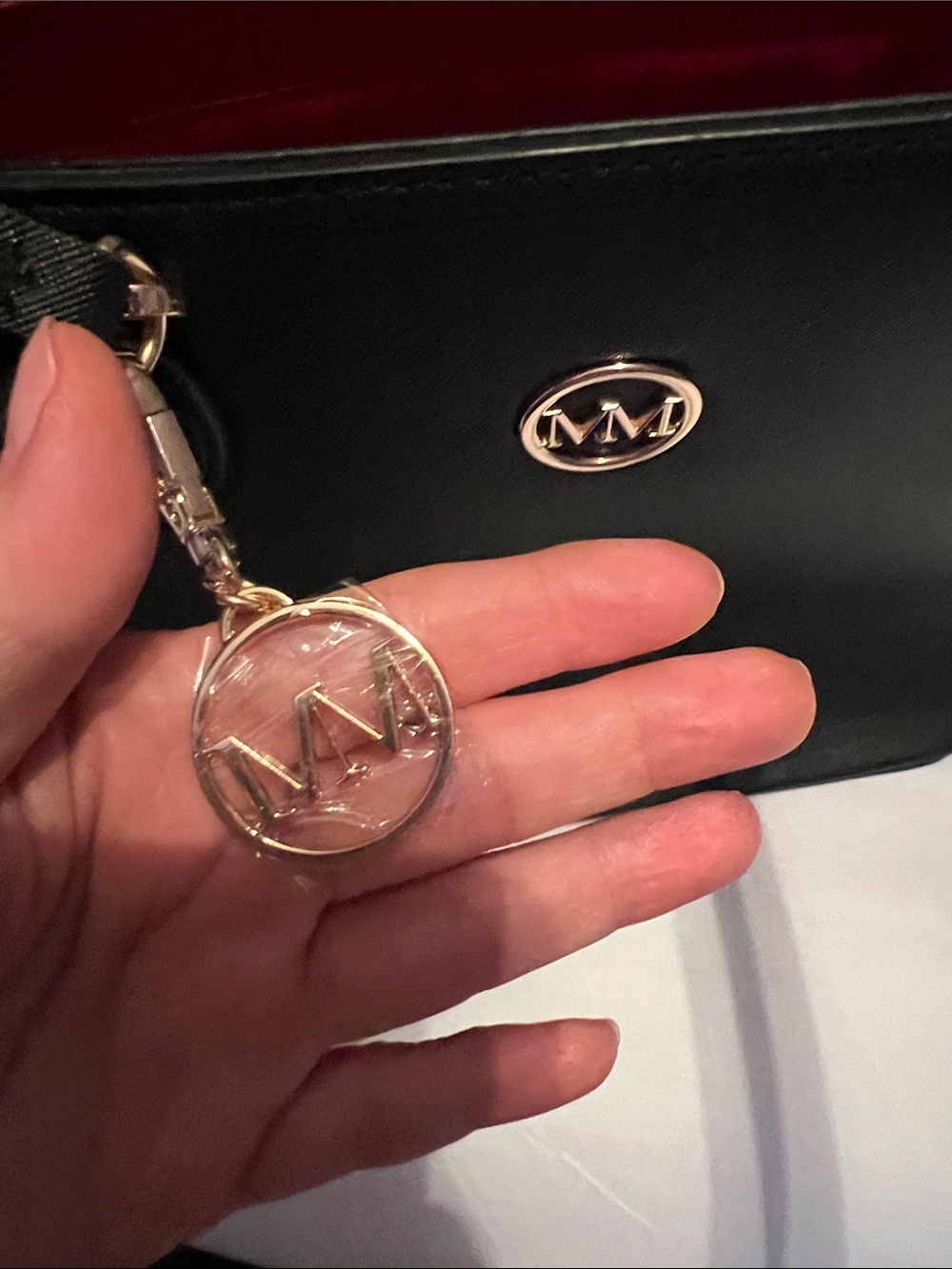 Marilyn Monroe Black Tote with Gold Logo Charms - Picture 2 of 6